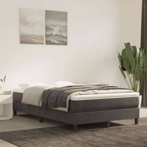 Madrac s oprugama tamnosivi 120x220x20 cm baršunasti - Tamno siva 120 x 220 cm 1 Cijena