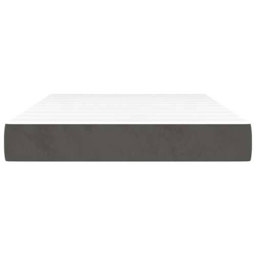 Madrac s oprugama tamnosivi 120x220x20 cm baršunasti - Tamno siva 120 x 220 cm 1 Cijena