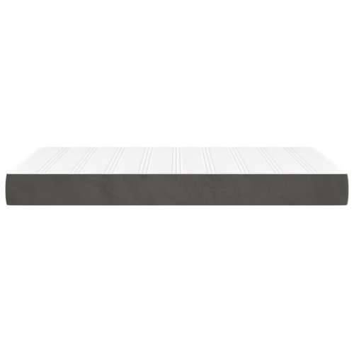 Madrac s oprugama tamnosivi 120x220x20 cm baršunasti - Tamno siva 120 x 220 cm 1 Cijena