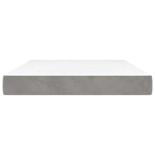 Madrac s oprugama svjetlosivi 140x220x20 cm baršunasti - Svjetlosiva 140 x 220 cm 1 Cijena