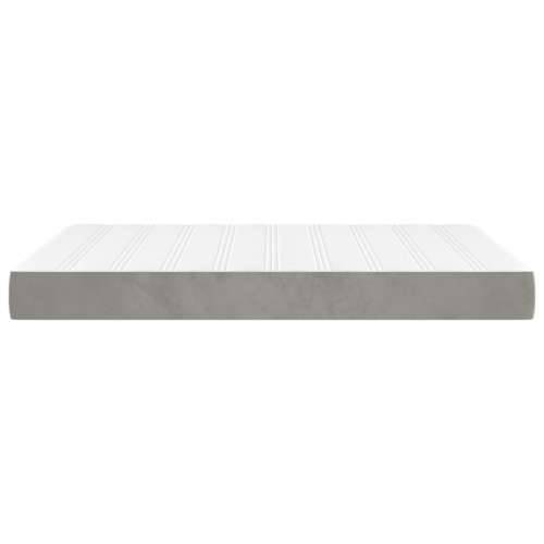 Madrac s oprugama svjetlosivi 140x220x20 cm baršunasti - Svjetlosiva 140 x 220 cm 1 Cijena