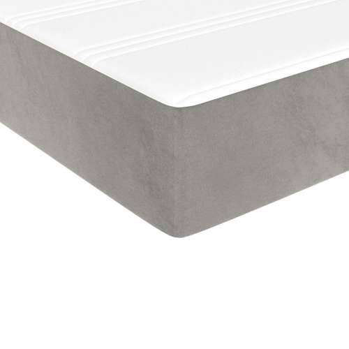 Madrac s oprugama svjetlosivi 140x220x20 cm baršunasti - Svjetlosiva 140 x 220 cm 1 Cijena