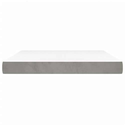 Madrac s oprugama svjetlosivi 160x220x20 cm baršunasti - Svjetlosiva 160 x 220 cm 1 Cijena