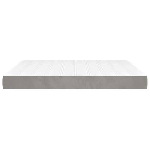 Madrac s oprugama svjetlosivi 160x220x20 cm baršunasti - Svjetlosiva 160 x 220 cm 1 Cijena