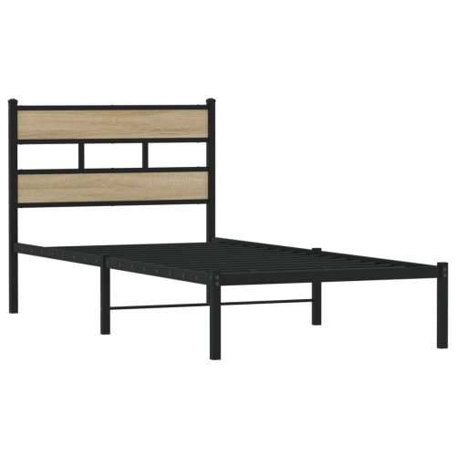 Metalni okvir kreveta bez madraca boja hrasta sonome 90x190 cm - sonoma hrast 90 x 190 cm s uzglavljem Cijena