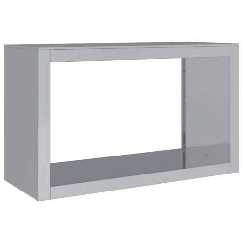Stalak za drva za ogrjev 100x40x60 cm od pocinčanog čelika - Pocinčani čelik / siva 100 x 40 x 60 cm Cijena