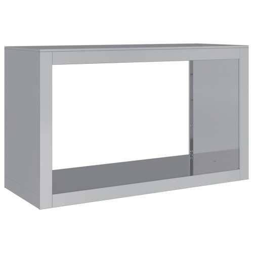 Stalak za drva za ogrjev 100x40x60 cm od pocinčanog čelika - Pocinčani čelik / siva 100 x 40 x 60 cm Cijena
