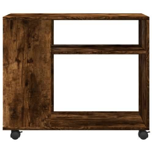 Bočni stolić s kotačima boja hrasta 70x35x60 cm drveni - Dimljeni hrast 1 Cijena
