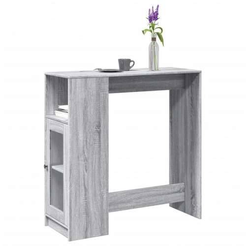 Barski stol s držačima boja hrasta 101x40x103,5 cm drveni - Sivi hrast sonoma 1 Cijena