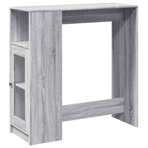Barski stol s držačima boja hrasta 101x40x103,5 cm drveni - Sivi hrast sonoma 1 Cijena