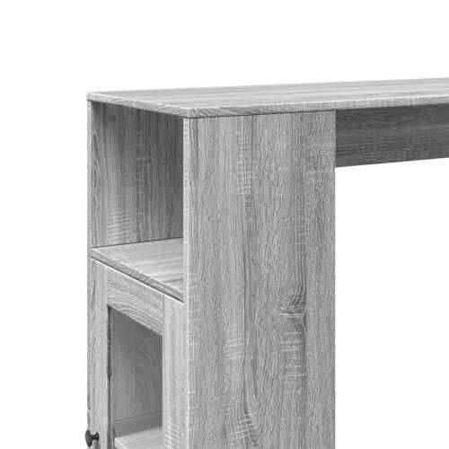 Barski stol s držačima boja hrasta 101x40x103,5 cm drveni - Sivi hrast sonoma 1 Cijena