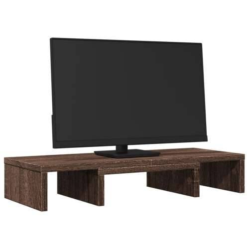 Stalak za monitor podesivi boja hrasta 60 x 24 x 10,5 cm drveni - Smeđi hrast 60 x 24 x 10.5 cm Cijena