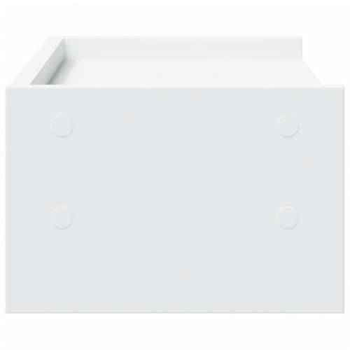 Stalak za monitor bijeli 42 x 24 x 16 cm od konstruiranog drva - Bijela 42 x 24 x 16 cm Cijena