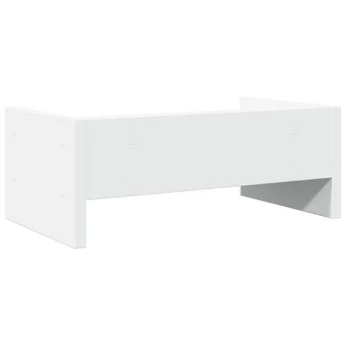 Stalak za monitor bijeli 42 x 24 x 16 cm od konstruiranog drva - Bijela 42 x 24 x 16 cm Cijena