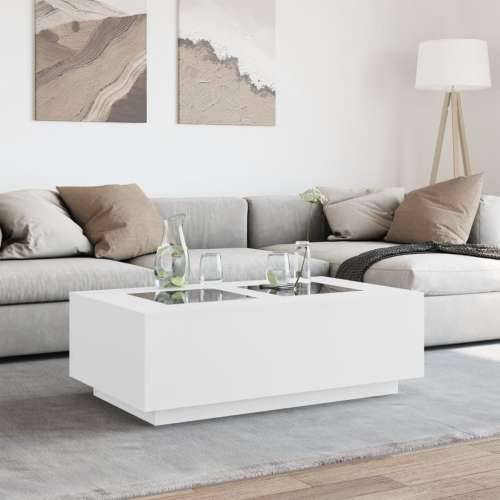 Stolić za kavu s beskonačnim LED svjetlima bijeli 116x69x40 cm - Bijela 116 x 69 x 40 cm 1 Cijena