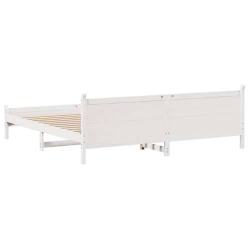 Okvir kreveta bez madraca bijeli 200x200 cm od masivne borovine - Bijela 200 x 200 cm Cijena