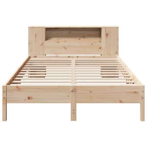 Krevet s regalom za knjige bez madraca 135x190 cm od borovine - Prirodna 135 x 190cm Cijena