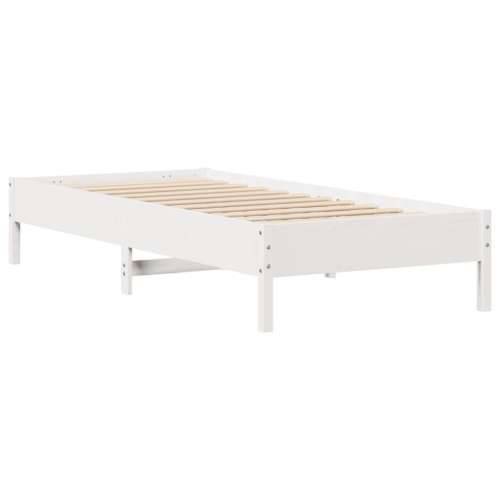 Krevet s regalom za knjige bez madraca bijeli 90x200cm borovina - Bijela 90 x 200 cm Cijena