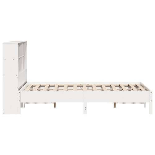 Krevet s regalom z knjige bez madraca bijeli 120x190cm borovina - Bijela 120 x 190 cm Cijena