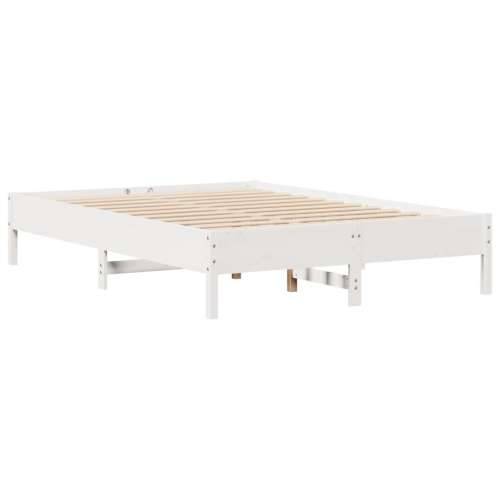 Krevet s regalom z knjige bez madraca bijeli 120x190cm borovina - Bijela 120 x 190 cm Cijena