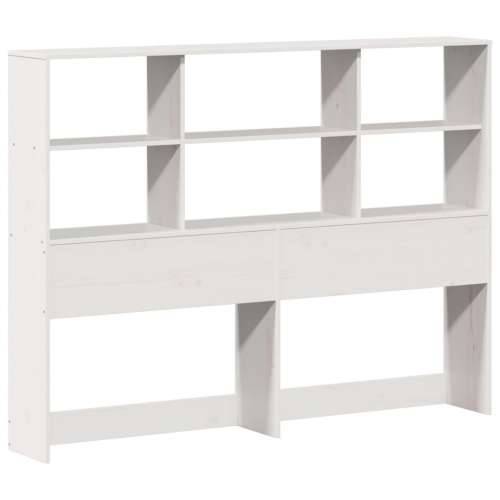 Krevet s regalom za knjige bez madraca bijeli 140x190cm od drva - Bijela 140 x 190 cm Cijena