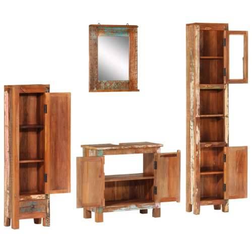 4-dijelni set kupaonskog namještaja masivno obnovljeno drvo - 30 x 20 x 110 cm masivno obnovljeno drvo 1 Cijena