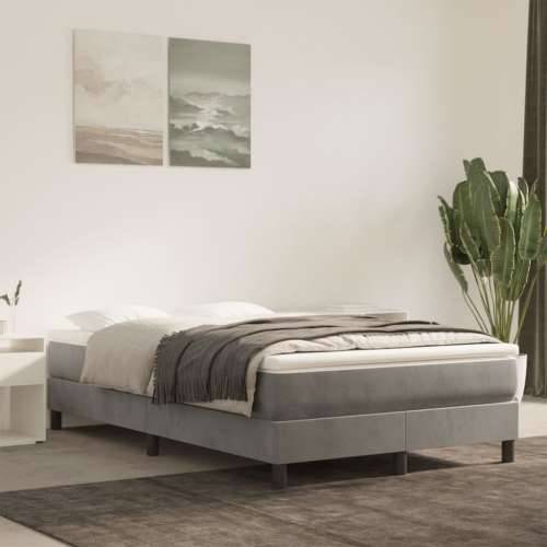 Madrac s oprugama svjetlosivi 120x220x20 cm baršunasti - Svjetlosiva 120 x 220 cm 1 Cijena