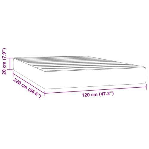 Madrac s oprugama svjetlosivi 120x220x20 cm baršunasti - Svjetlosiva 120 x 220 cm 1 Cijena