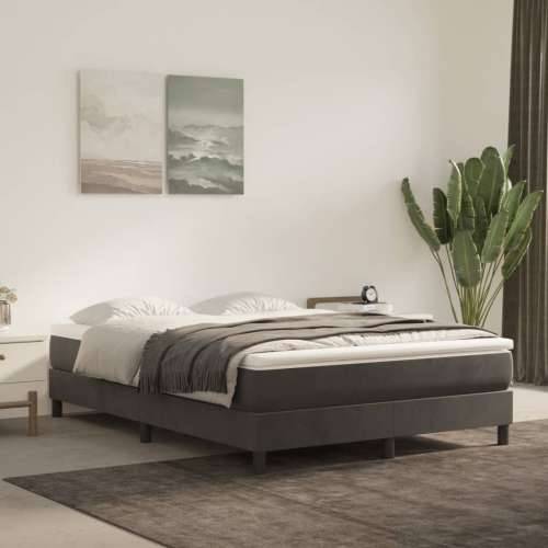 Madrac s oprugama tamnosivi 140x220x20 cm baršunasti - Tamno siva 140 x 220 cm 1 Cijena