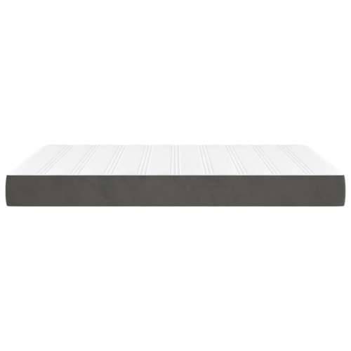 Madrac s oprugama tamnosivi 140x220x20 cm baršunasti - Tamno siva 140 x 220 cm 1 Cijena