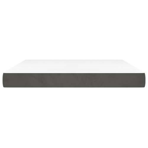 Madrac s oprugama tamnosivi 160x220x20 cm baršunasti - Tamno siva 160 x 220 cm 1 Cijena