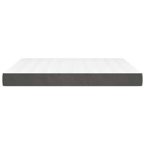 Madrac s oprugama tamnosivi 160x220x20 cm baršunasti - Tamno siva 160 x 220 cm 1 Cijena
