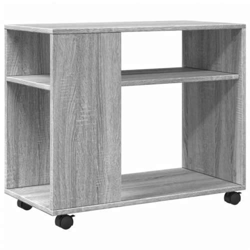 Bočni stolić s kotačima boja hrasta sonome 70x35x60 cm drveni - Sivi hrast sonoma 1 Cijena