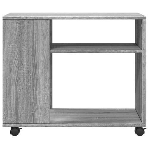 Bočni stolić s kotačima boja hrasta sonome 70x35x60 cm drveni - Sivi hrast sonoma 1 Cijena