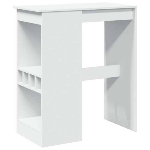 Barski stol s držačima bijeli 90 x 47,5 x 103,5 cm drveni - Bijela 1 Cijena