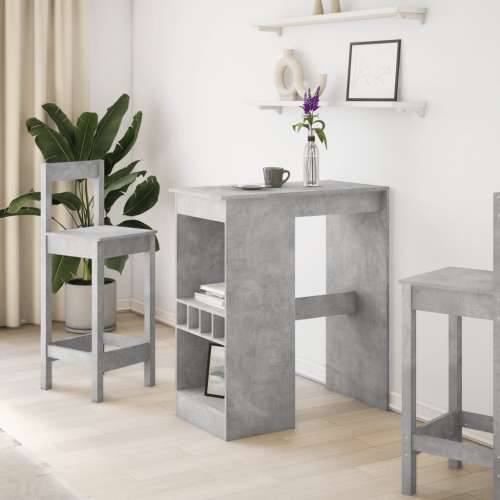 Barski stol s držačima boja betona 90x47,5x103,5 cm drveni - Beton siva 1 Cijena