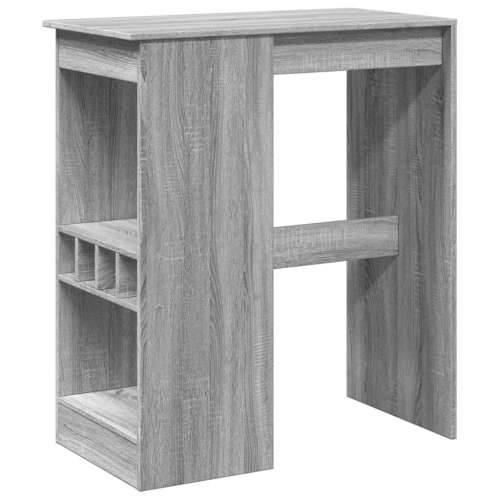 Barski stol s držačima boja hrasta 90x47,5x103,5 cm drveni - Sivi hrast sonoma 1 Cijena