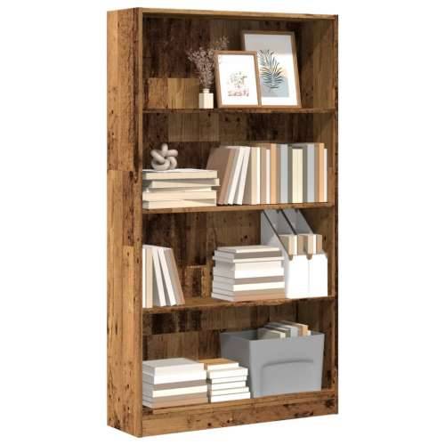 Regal za knjige boja starog drva 80x24x143 cm drveni - Staro drvo 1 143 cm 80 cm Cijena