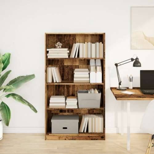 Regal za knjige boja starog drva 80x24x143 cm drveni - Staro drvo 1 143 cm 80 cm Cijena
