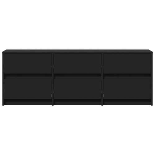 TV ormarić s LED svjetlima crni 140x34x50 cm konstruirano drvo - Crna 1 140 cm Cijena