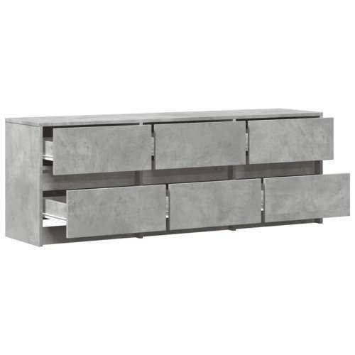 TV ormarić s LED svjetlima boja betona 140x34x50 cm drveni - Beton siva 1 140 cm Cijena