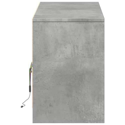 TV ormarić s LED svjetlima boja betona 140x34x50 cm drveni - Beton siva 1 140 cm Cijena