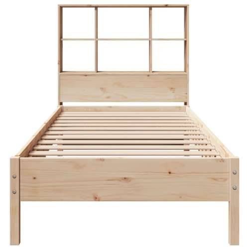Krevet s regalom za knjige bez madraca 90x200 cm od borovine - Prirodna 90 x 200 cm Cijena