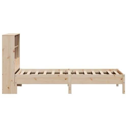 Krevet s regalom za knjige bez madraca 90x200 cm od borovine - Prirodna 90 x 200 cm Cijena