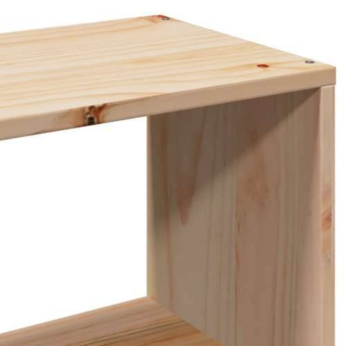 Krevet s regalom za knjige bez madraca 90x190 cm od borovine - Prirodna 90 x 190 cm Cijena