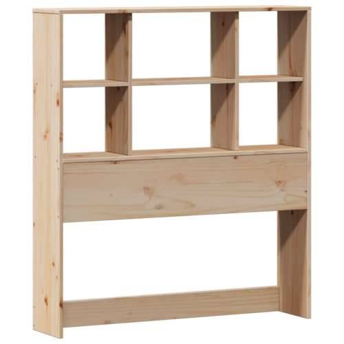 Krevet s regalom za knjige bez madraca 90x200 cm od borovine - Prirodna 90 x 200 cm Cijena