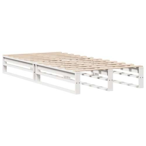 Krevet s regalom za knjige bez madraca bijeli 75x190 cm od drva - Bijela 75 x 190 cm Cijena