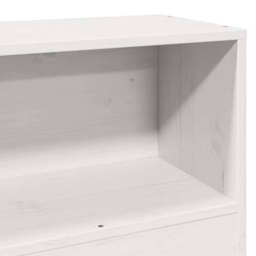 Krevet s regalom za knjige bez madraca bijeli 75x190 cm od drva - Bijela 75 x 190 cm Cijena