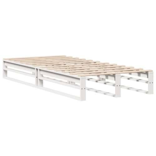 Krevet s regalom za knjige bez madraca bijeli 90x200 cm od drva - Bijela 90 x 200 cm Cijena