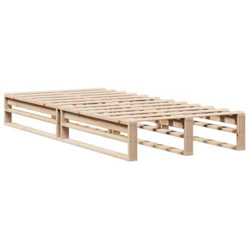Krevet s regalom za knjige bez madraca 90x190 cm masivno drvo - Smeđa 90 x 190 cm Cijena